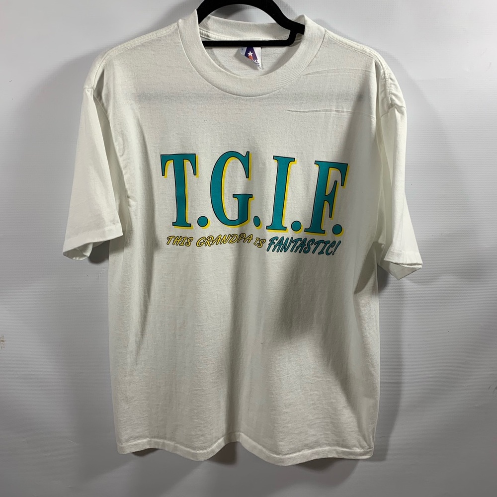 This Grandpa is Fantastic Single Stitch T-Shirt L